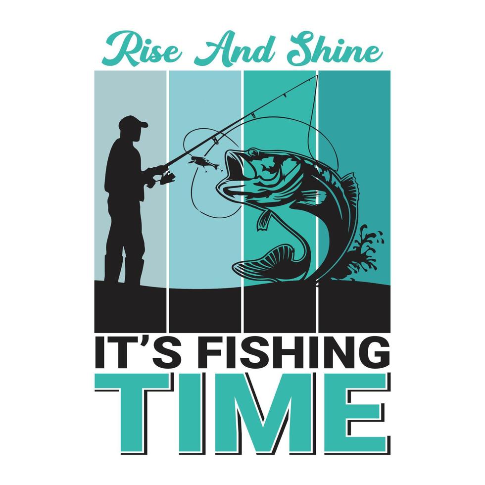 camiseta de vetor de amante de pesca