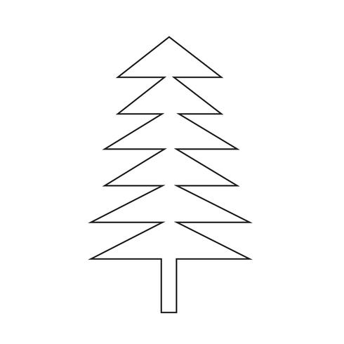ícone de árvore sinal de símbolo vetor