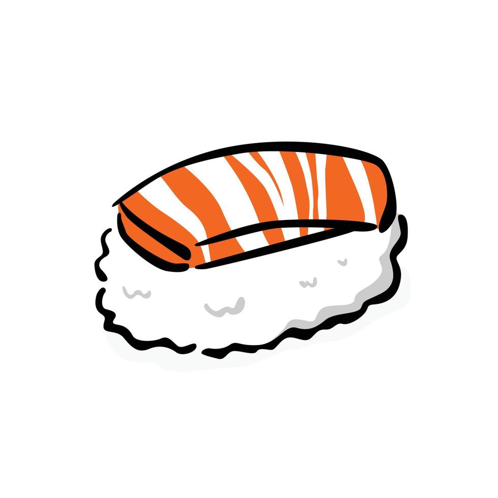 ilustração de comida de vetor de sushi de peixe