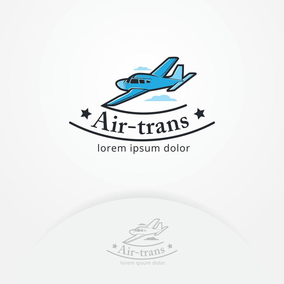 design de logotipo de transporte aéreo vetor
