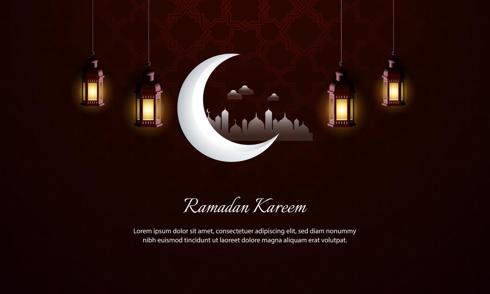 fundo de ramadan kareem para cartão ou plano de fundo da web. ilustração vetorial. vetor