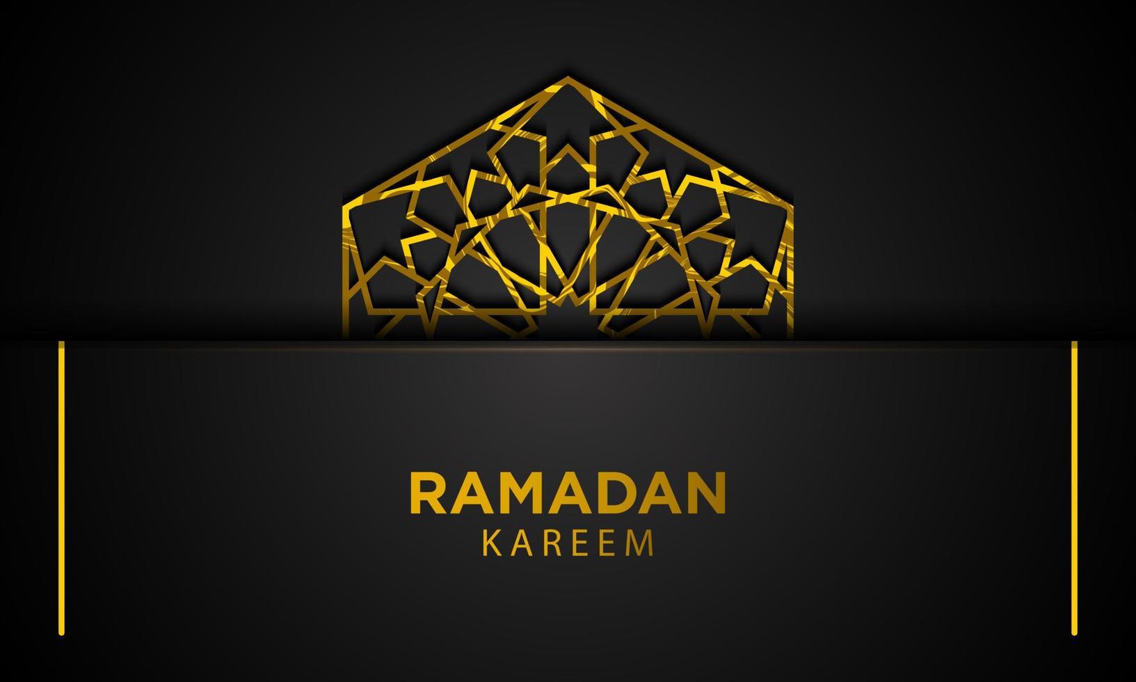 fundo de ramadan kareem com ornamento islâmico. ilustração vetorial. vetor