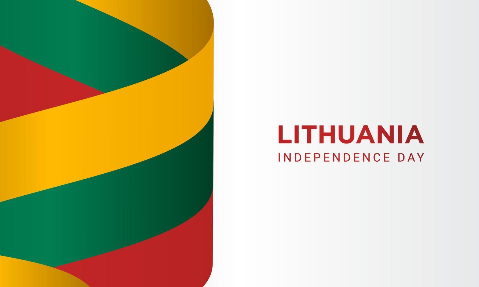 design de plano de fundo do dia da independência da lituânia vetor