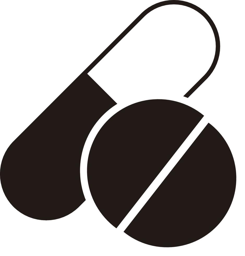 ícone de pílula e comprimidos vetor