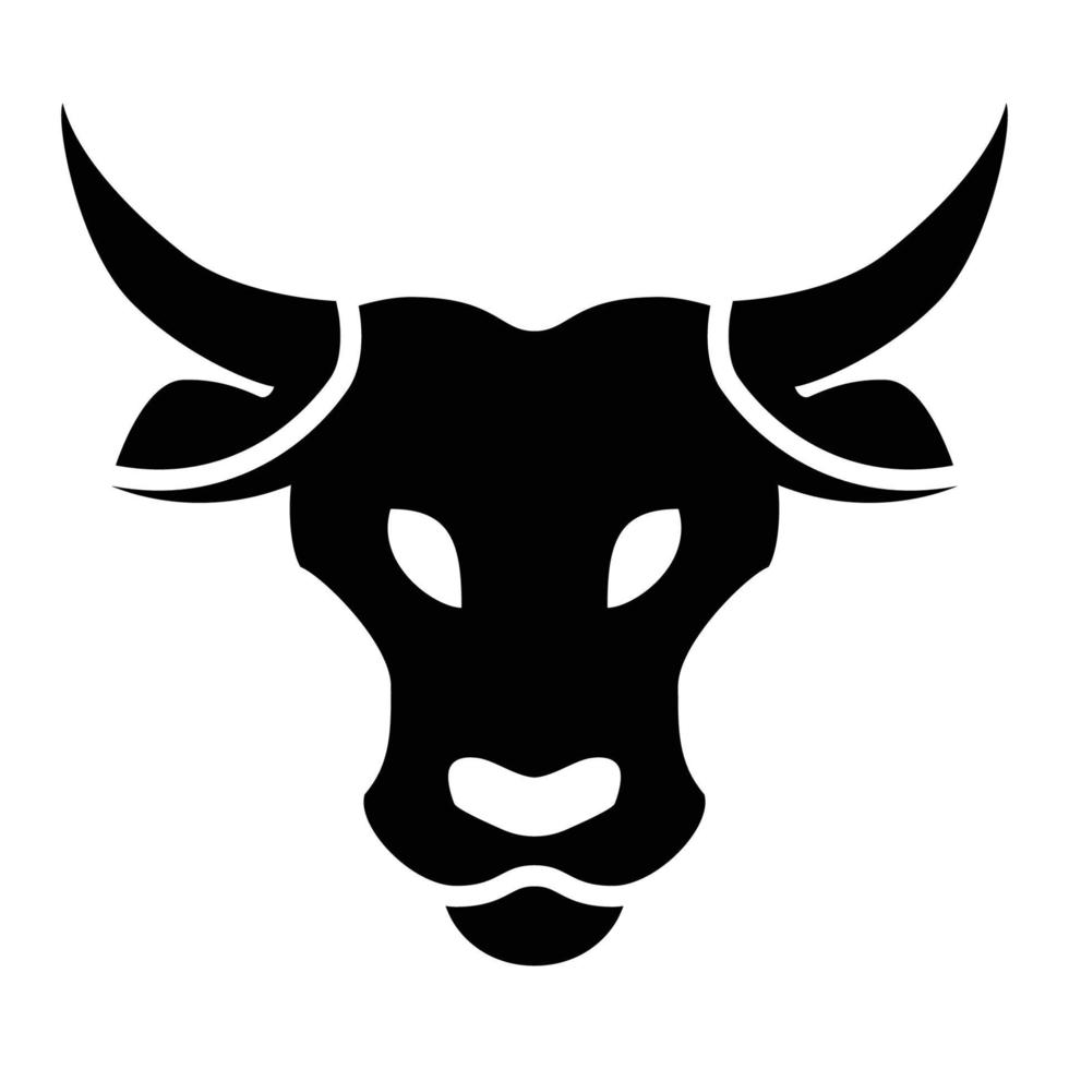 logotipo de cabeça de touro e vaca vetor