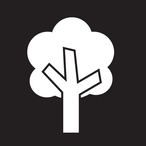 Sinal de símbolo de ícone de árvore vetor