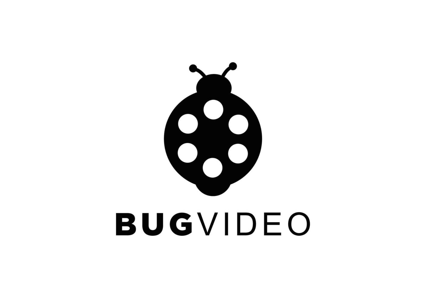 design de modelo de logotipo criativo de câmera de bug vetor