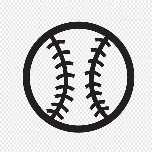 sinal de símbolo de ícone de beisebol vetor