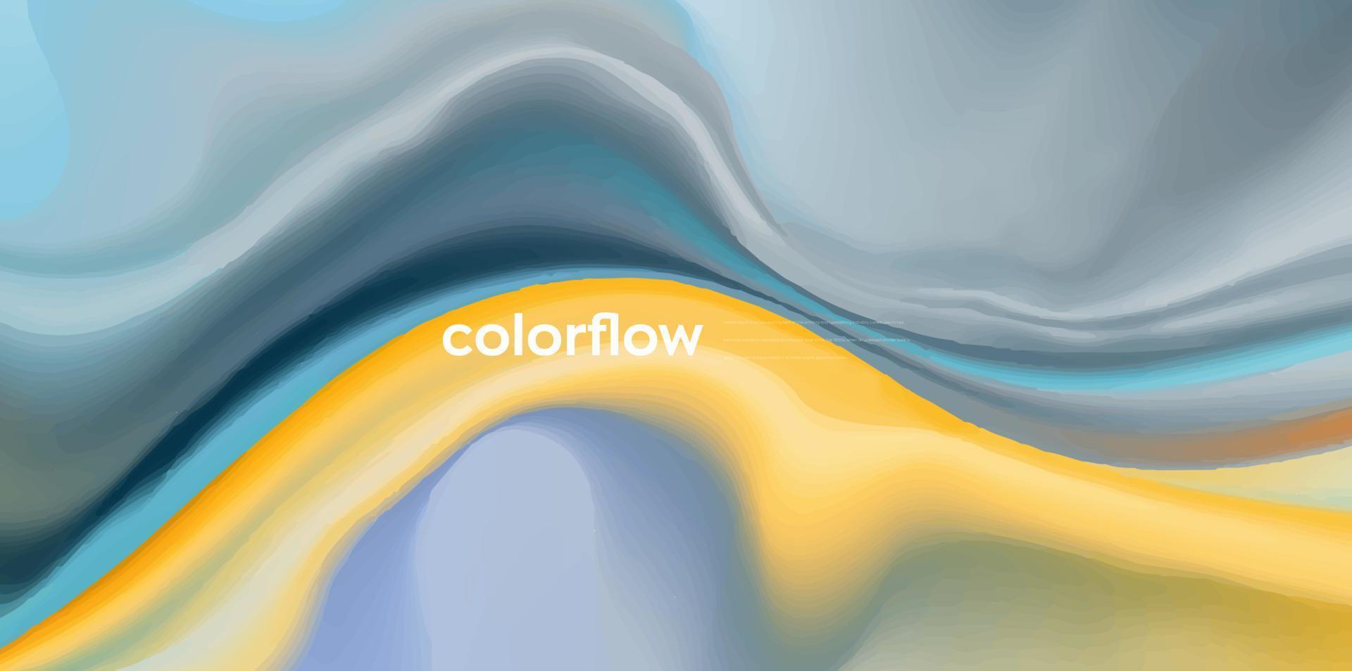 fundo de onda líquida colorida, elemento de vetor de fluxo de cor 3d dinâmico para site, folheto, pôster. ilustração em vetor ondulado colorido, design de fundo moderno.