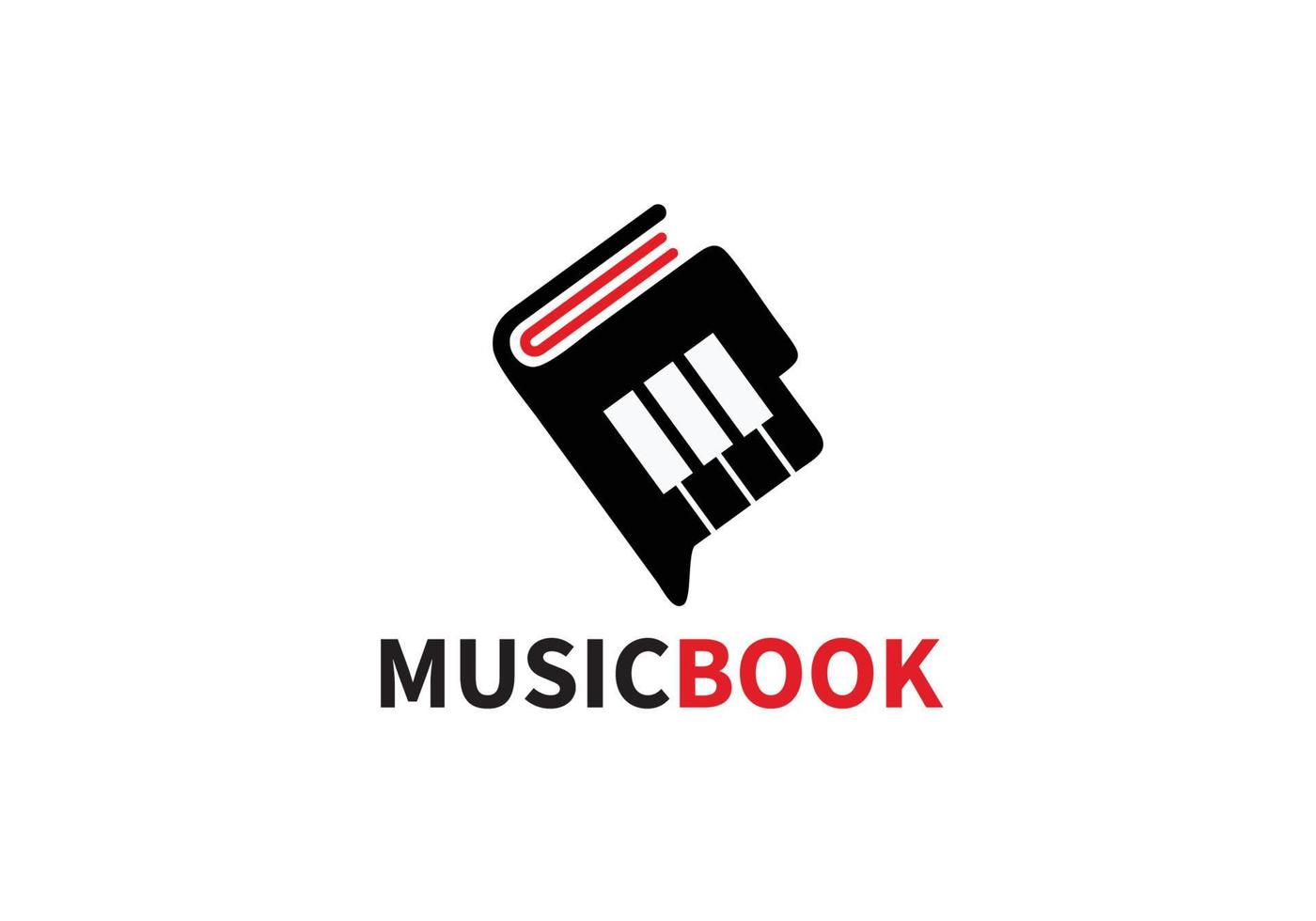 modelo de símbolo de música e piano de design de ícone de logotipo vetor