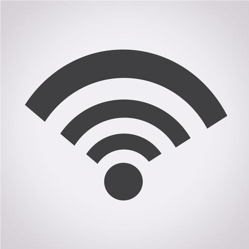 sinal de símbolo de ícone de Wi-Fi vetor