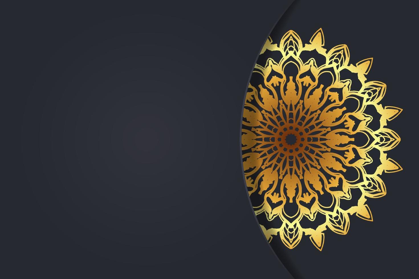 luxo mandala estilo dourado de fundo. vetor