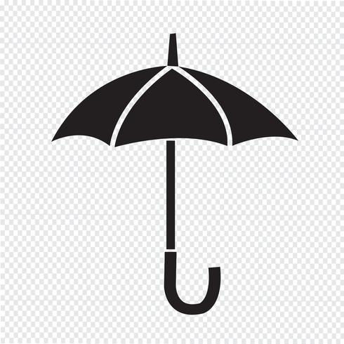 Sinal de símbolo de ícone de guarda-chuva vetor