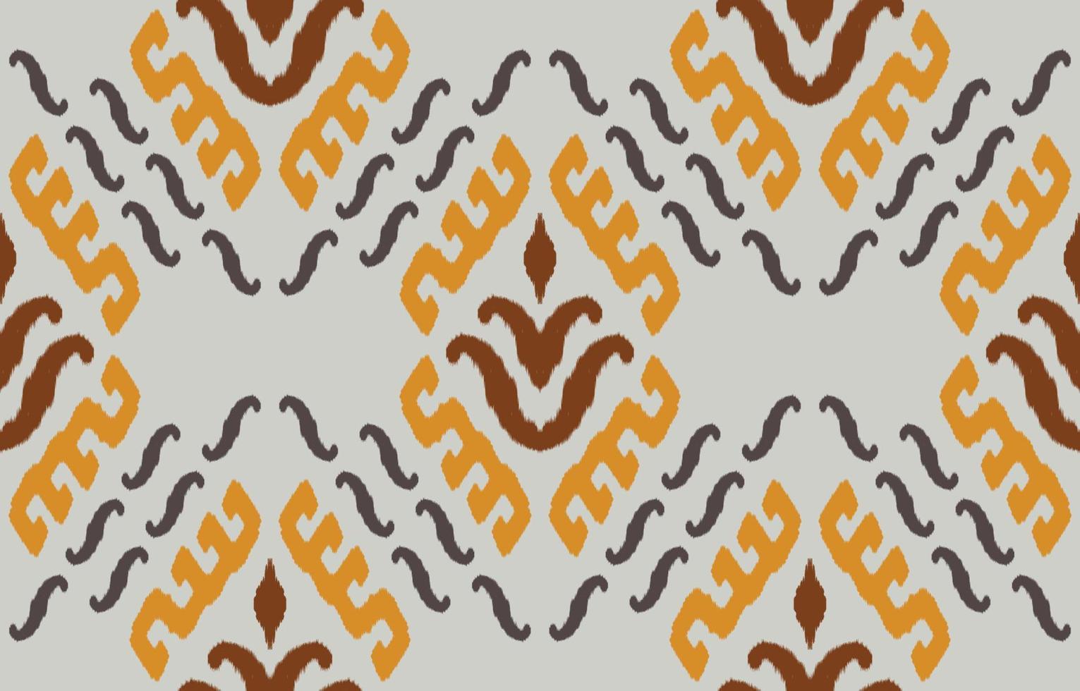 bela arte ikat abstrata étnica. o padrão de ogee sem costura em estilo damasco bordado tribal, folclórico. impressão de ornamento de arte geométrica. design para tapete, papel de parede, roupas, embrulho, tecido, capa. vetor