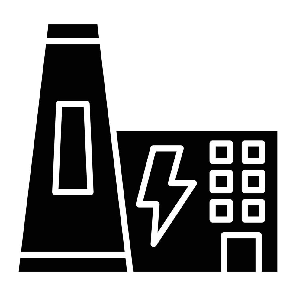 ícone de glifo de energia geotérmica vetor