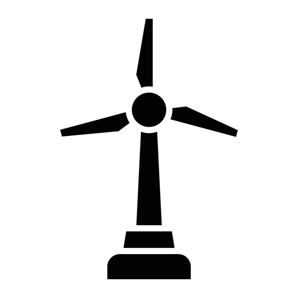 ícone de glifo de energia eólica vetor