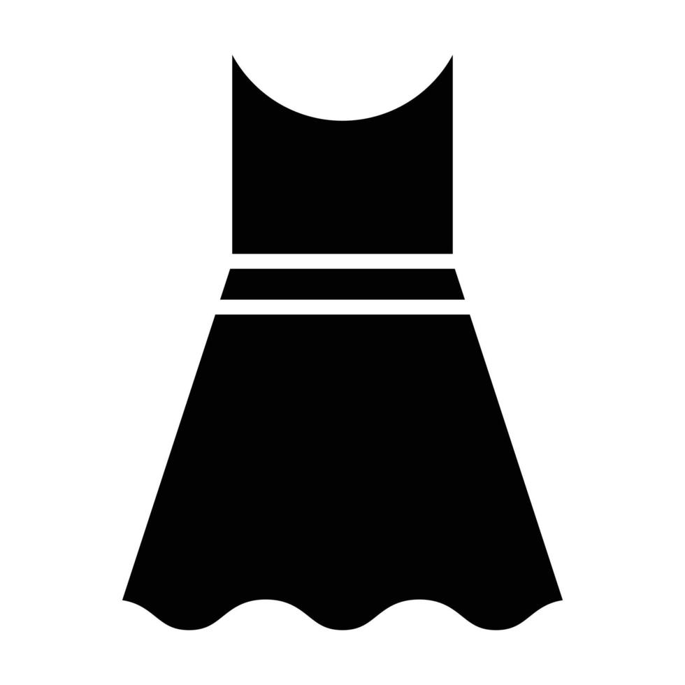 ícone de glifo de vestido vetor