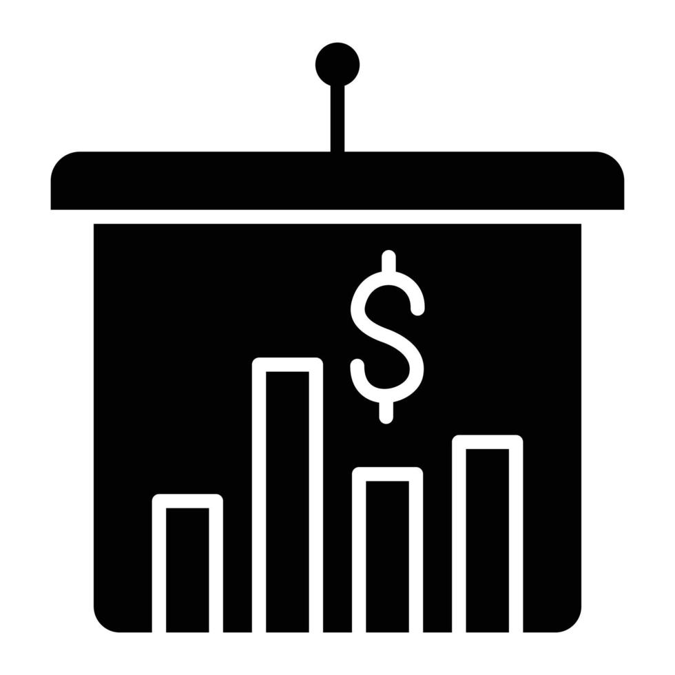 ícone de glifo de plano de negócios vetor