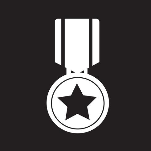 símbolo de ícone de medalha de símbolo vetor