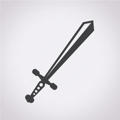 símbolo de espada ícone símbolo vetor
