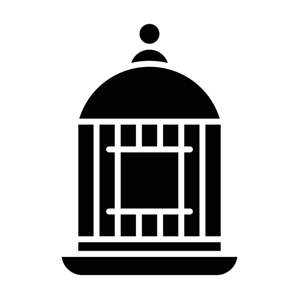 ícone de glifo de gaiola vetor