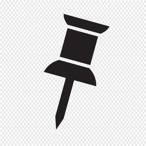 Sinal de símbolo de ícone de alfinete vetor