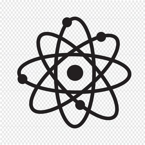 símbolo de ícone de átomo vetor
