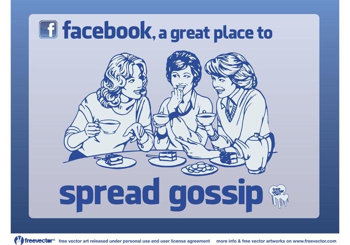 Gossip do Facebook vetor
