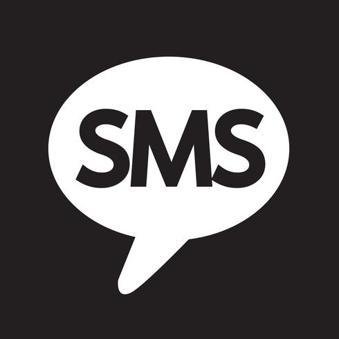 Sinal de símbolo de ícone de SMS vetor