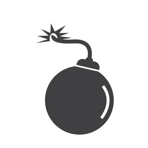 Sinal de símbolo de ícone de bomba vetor