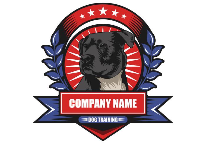 EMBLEMA DE TREINAMENTO DO CÃO vetor