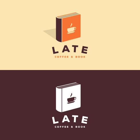 Logotipo do livro de café vetor