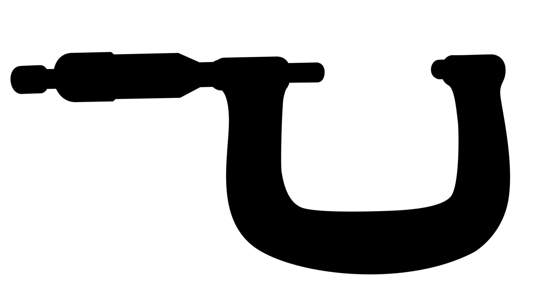 ícone de ferramenta de construção de silhueta única de torno de grampo para design vetor