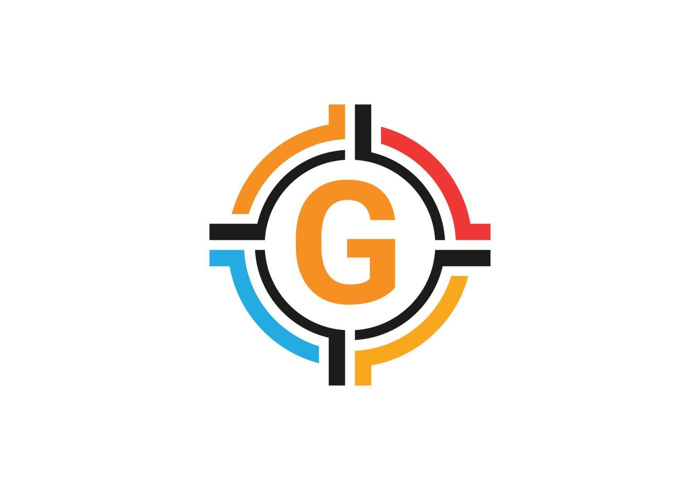 este é um design de ícone do logotipo da letra g vetor