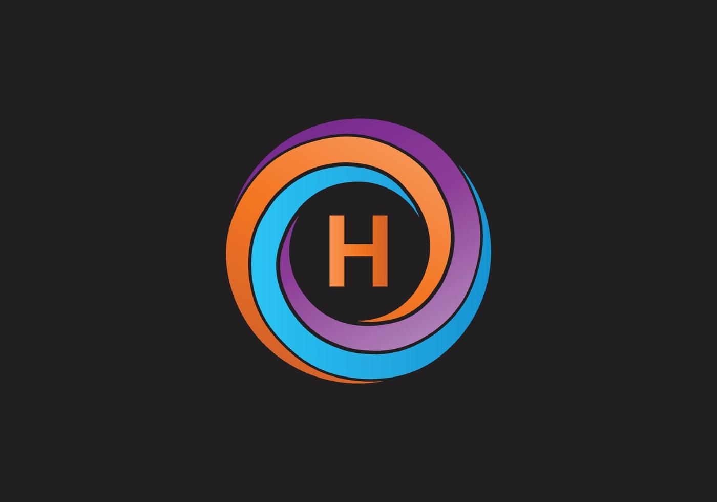 este é um logotipo de letra h criativo vetor