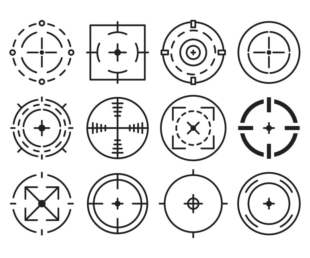 símbolos de alvo bullseye vetor
