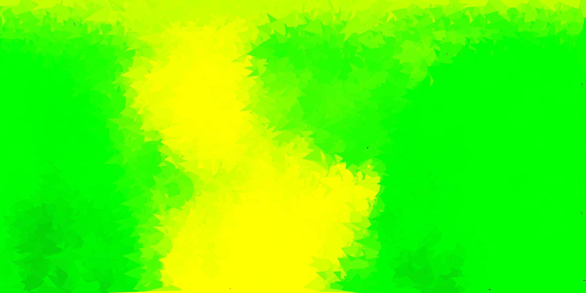 papel de parede polígono gradiente de vetor verde claro e amarelo.