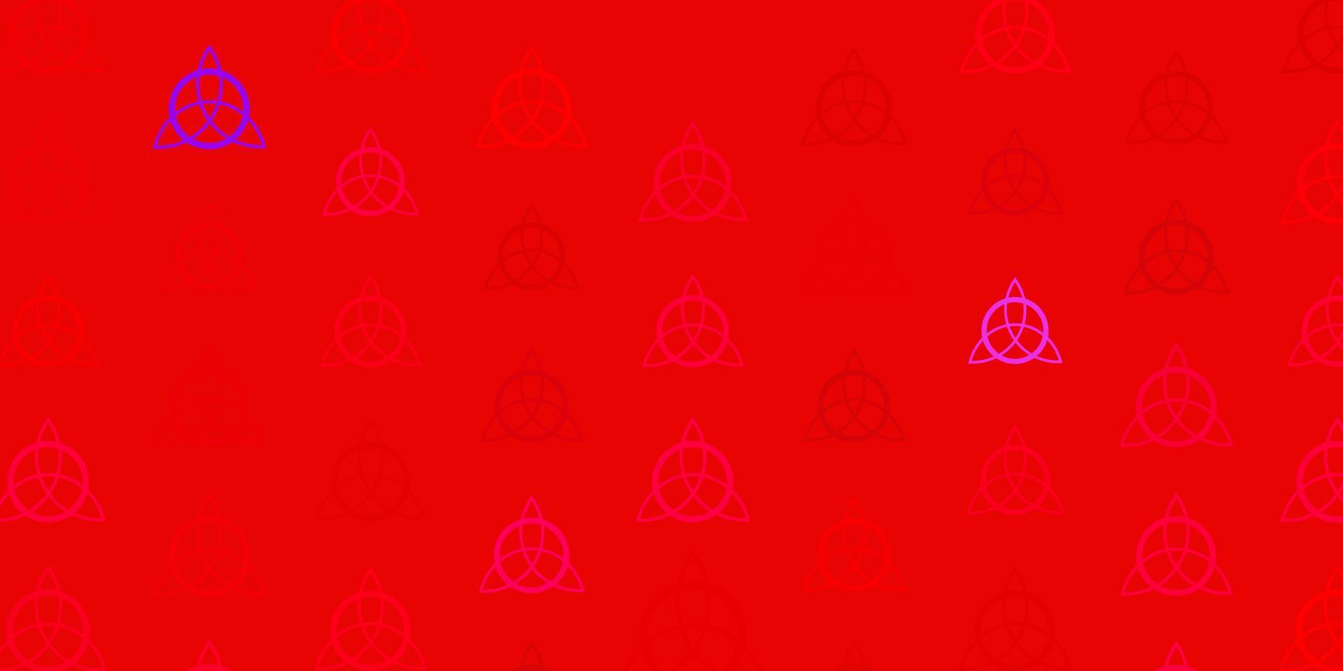 padrão de vetor rosa claro com elementos mágicos.