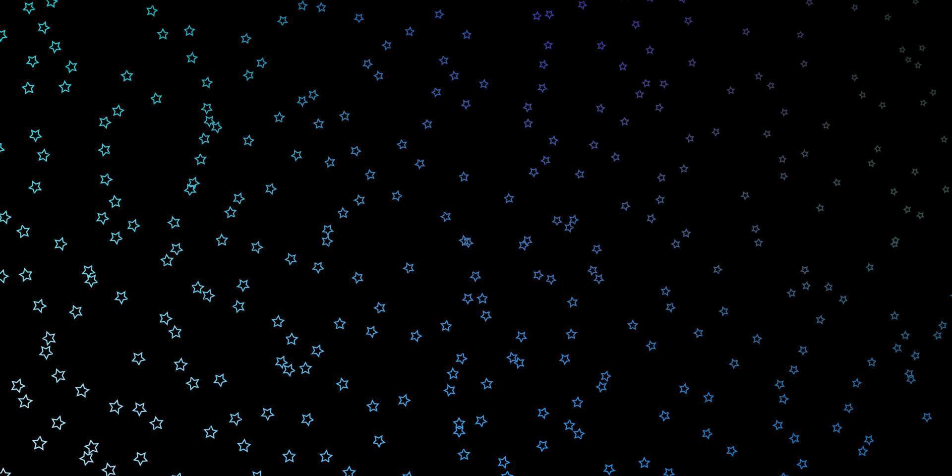 padrão de vetor azul escuro, verde com estrelas abstratas.