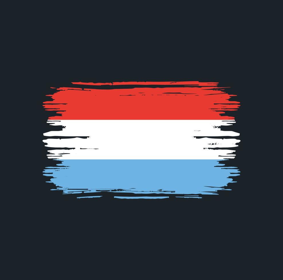 escova de bandeira de luxemburgo. bandeira nacional vetor