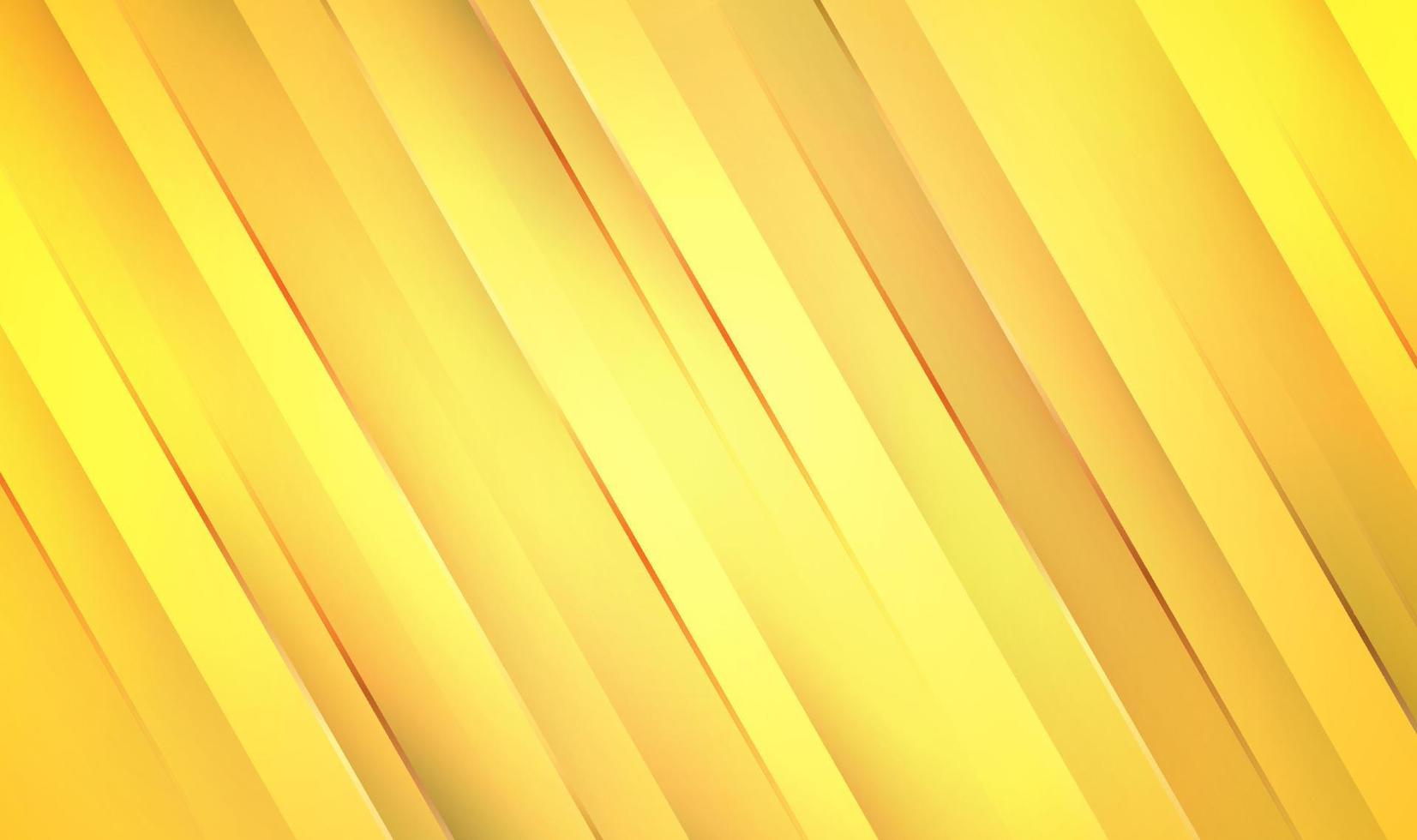 camada de sobreposição de fundo abstrato de luxo amarelo 3d no espaço brilhante com decoração de efeito de linha dourada. conceito de estilo futuro de design gráfico para flyer, banner, capa, folheto, cartão ou página de destino vetor