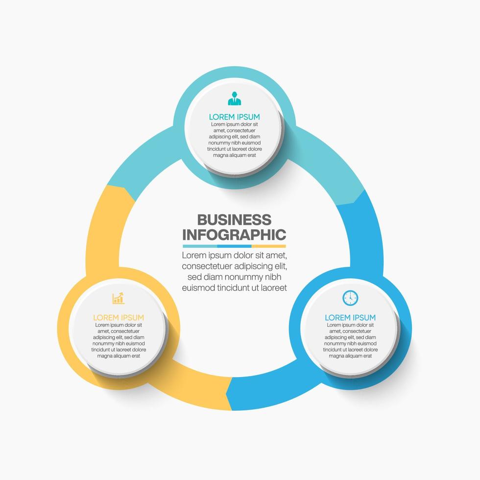 apresentação modelo de infográfico de círculo de negócios vetor