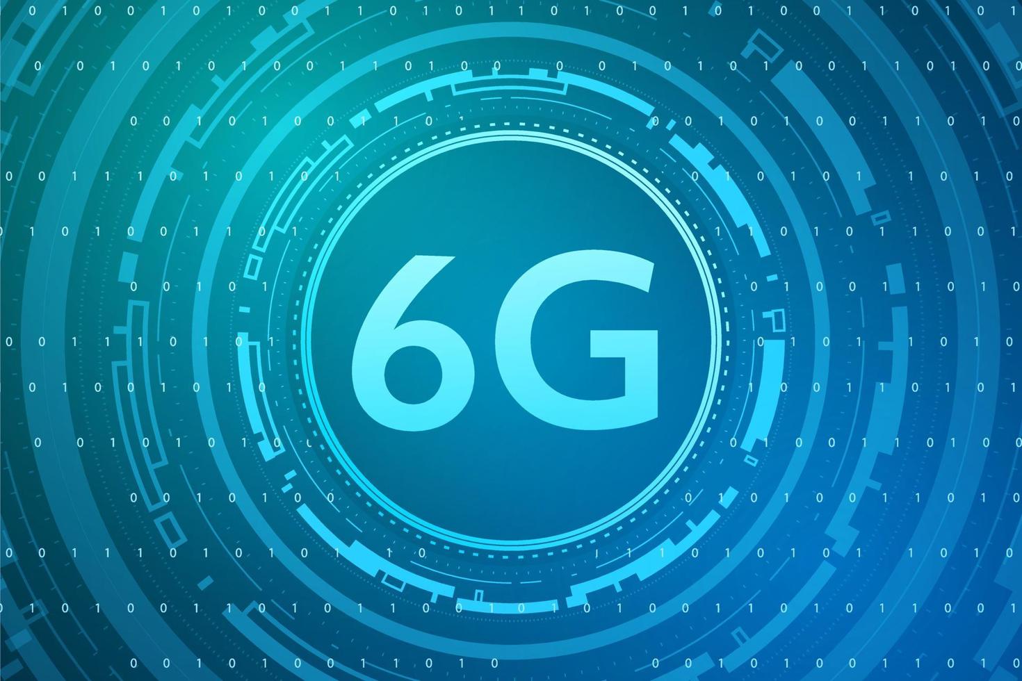 conceito de tecnologia de rede móvel 6g, telecomunicações de nova geração, internet móvel de alta velocidade, vetor