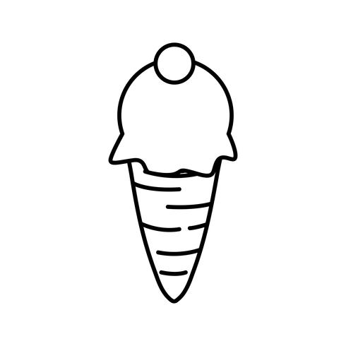 ícone de sorvete vetor