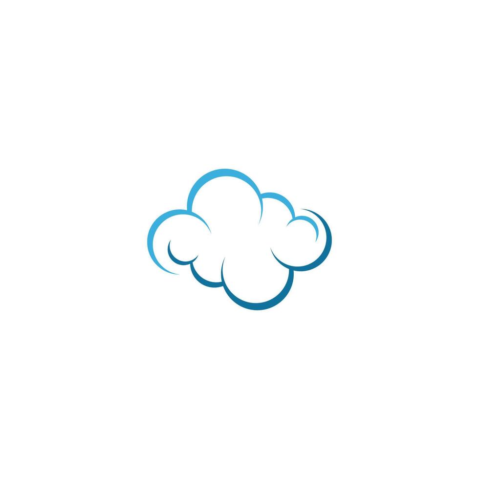 modelo de ilustração de design de ícone de logotipo de nuvem vetor
