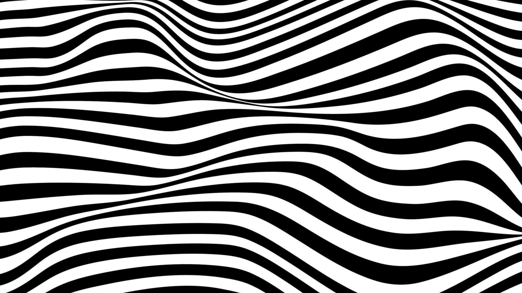 Faixa Curva Abstrata Em Preto E Branco. Onda Ilustração do Vetor