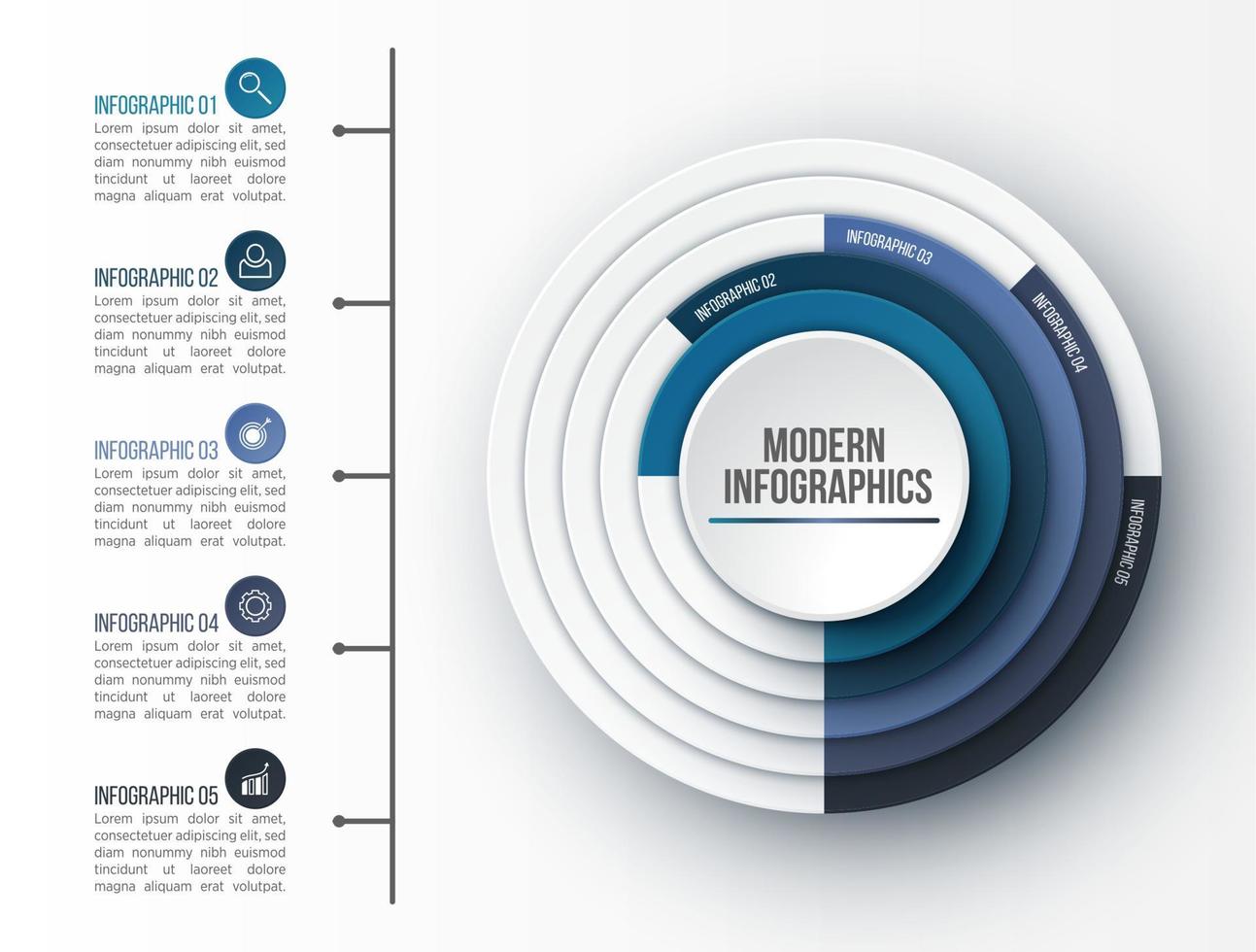 vetor modelo de infográfico 3d para apresentação. visualização de dados de negócios. elementos abstratos. conceito criativo para infográfico.