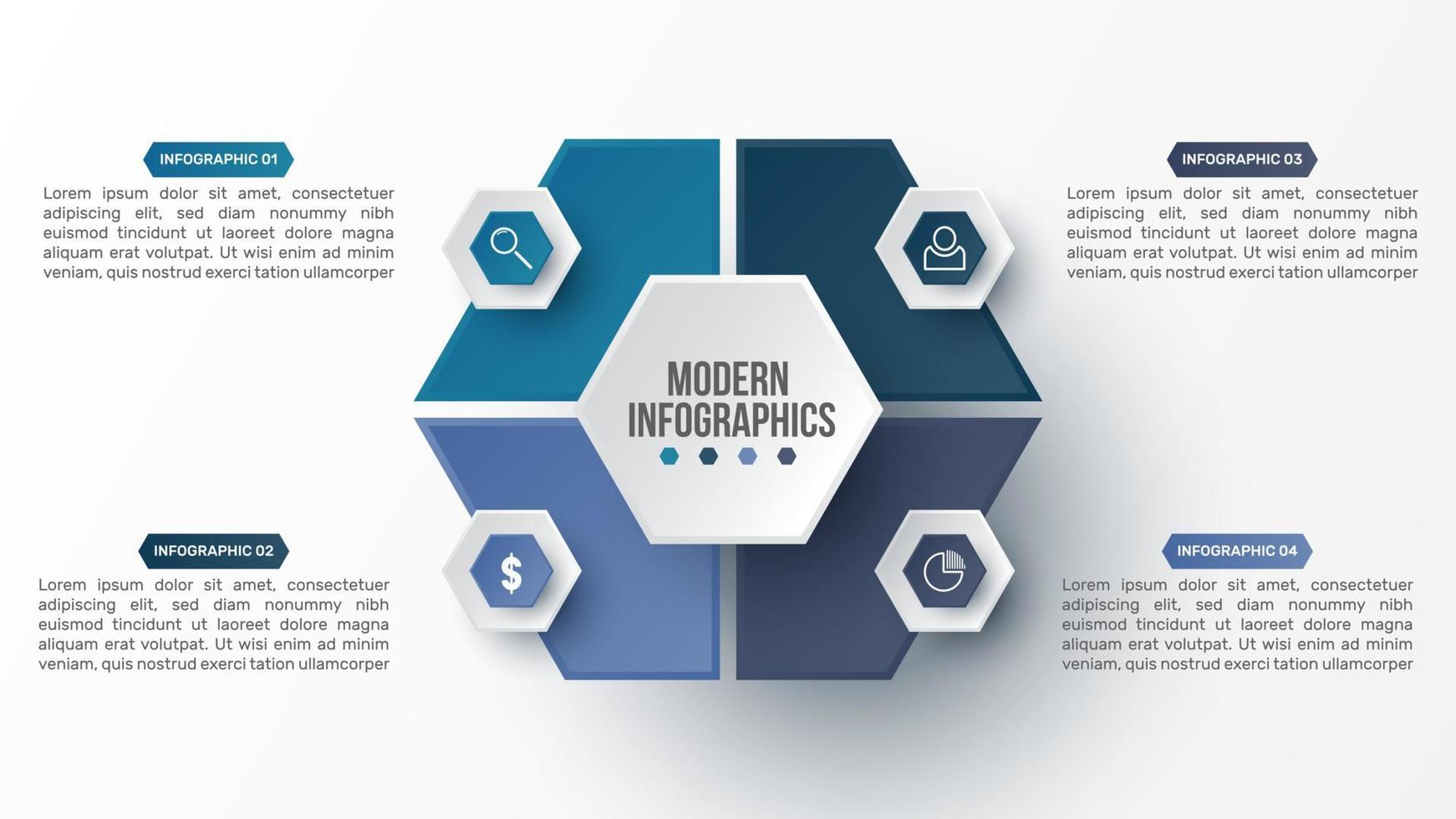 vetor modelo de infográfico 3d para apresentação. visualização de dados de negócios. elementos abstratos. conceito criativo para infográfico.