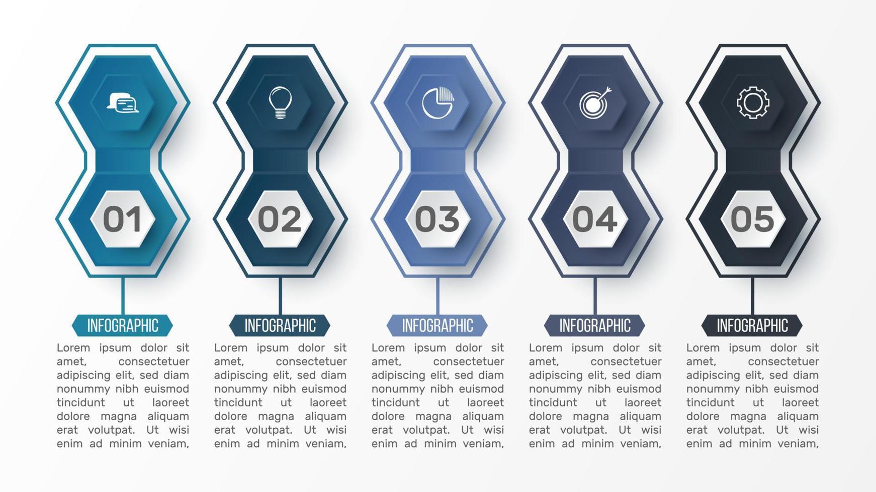 vetor modelo de infográfico 3d para apresentação. visualização de dados de negócios. elementos abstratos. conceito criativo para infográfico.