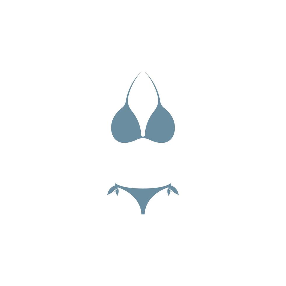 modelo de design plano de logotipo de ícone de biquíni vetor